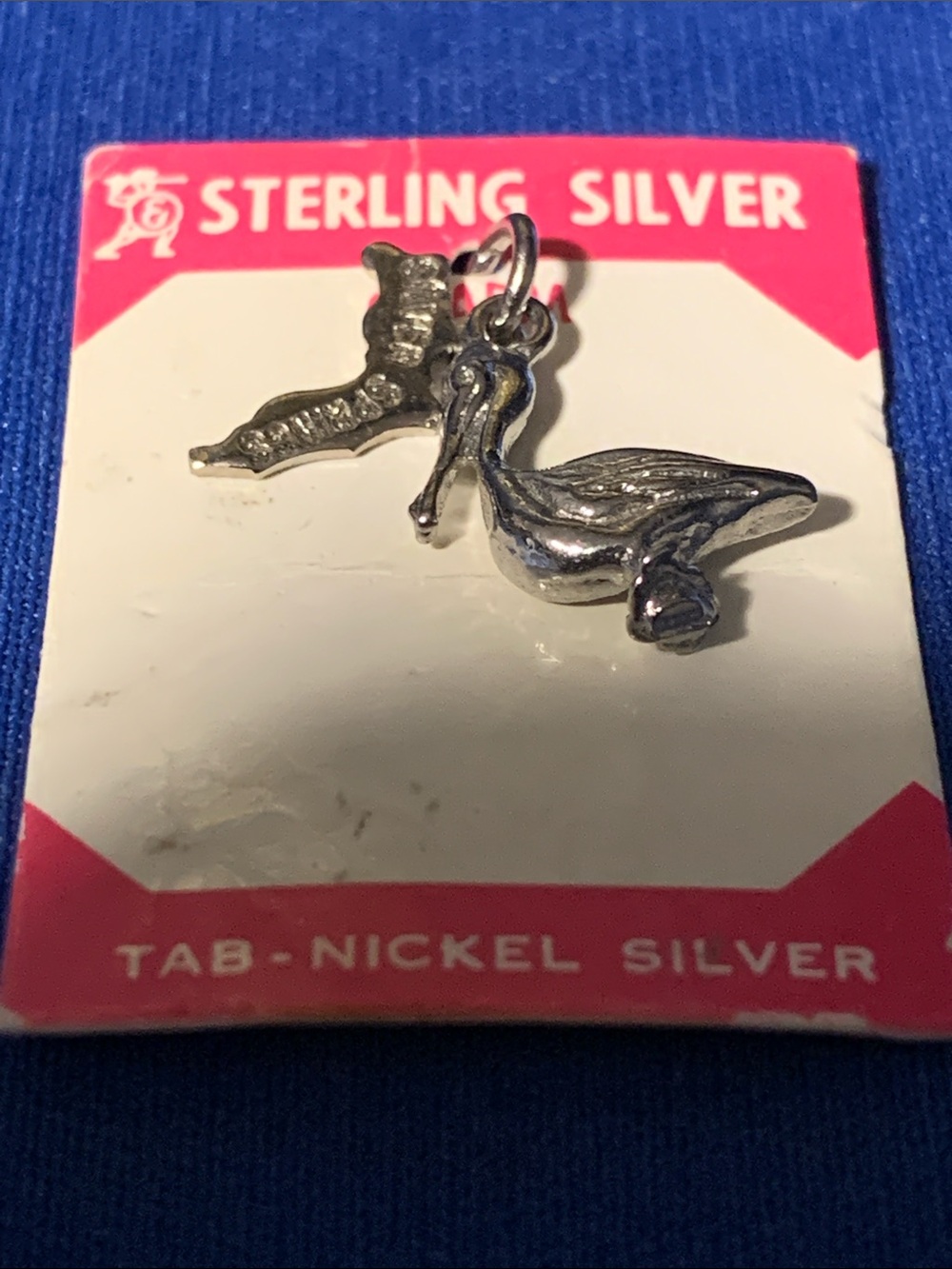 Sterling Silver Pelican Charm  Silver Silver Springs